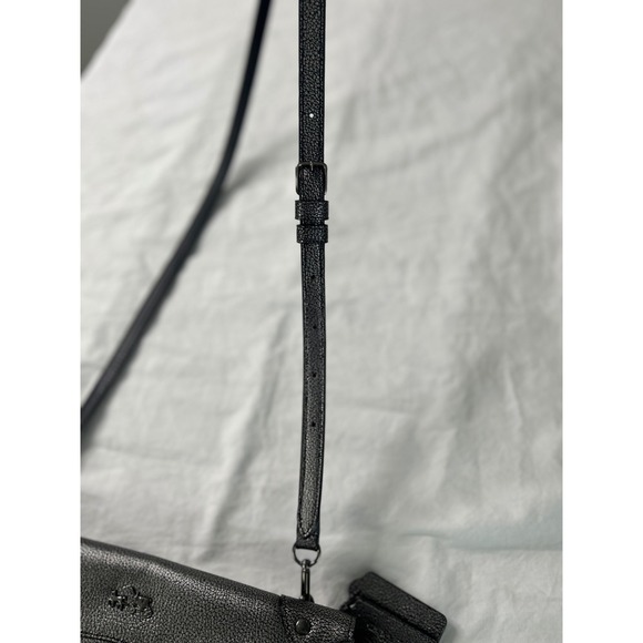 COACH Rhyder Crossbody Bag Metallic Pewter Pebbled Leather 34232 - Picture 12 of 12